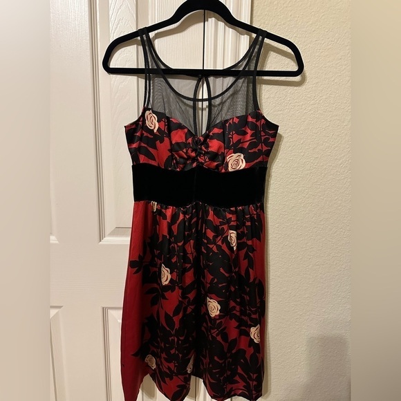 Anthropologie Plenty Frock cocktail dress in floral silk and velvet Size 2 - Picture 1 of 8